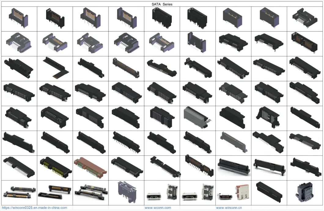 SATA 22p Plug Vertical DIP Type Connector