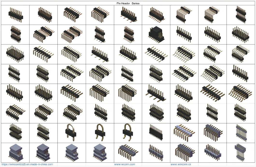 Wtb; Btb; Wtw; FPC; FFC; Pin Box Female Male Round Header; IC Socket; Jack Plug RJ45 Rj11; USB; DIN; HDMI; Pcie; SATA; VGA; SIM; Power Connector