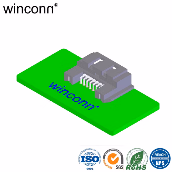 SATA 7p 플러그 직각 DIP 유형 커넥터