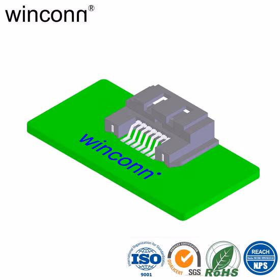 SATA 7p 플러그 직각 SMT 유형 커넥터